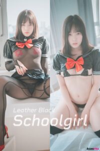 Pia Leather Black Schoolgirl