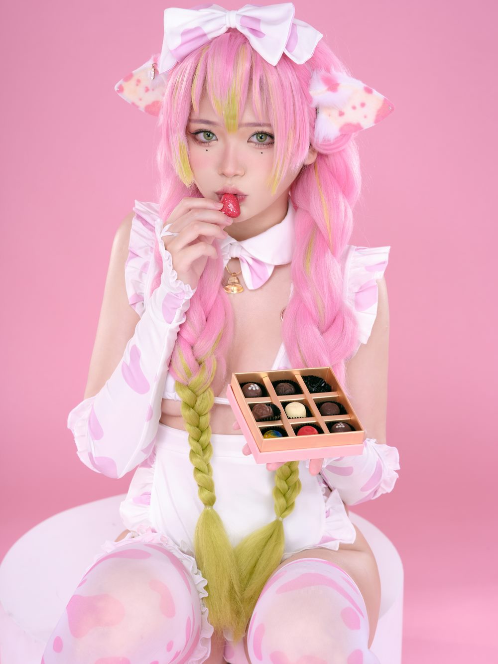 Cosplay Demon Slayer Mitsuri Kanroji Valentine Coser-ZinieQ